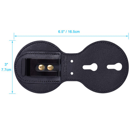 Leather Badge Holder with Stainless Bead Chain